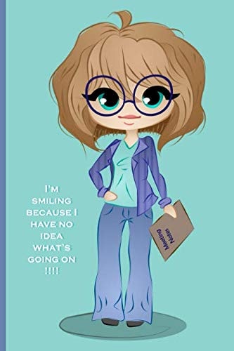 I'm smiling because I have no idea what's going on: Boring Business Meeting Planner Notebook