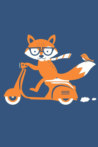 Wild Moped Rider Journal for Fox and Moped Lovers