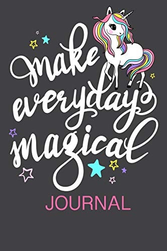 Make Everyday Magical Journal Mother's Day Journal Notebook Gift for Mom Or Daughter Keepsake with Prompt Questions, Gray Color, Letters and Doodling Pages, Tracker, Recipes, Planner Pages