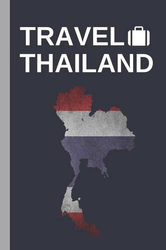 Travel Thailand Small Blank Lined Blue Travel Notebook / Journal To Write In (6" X 9")