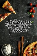 Bless This Kitchen Blank Cookbook Recipes with Table of Contents - Recipe Journal to Write in for Women in Mothers Day for Mummy