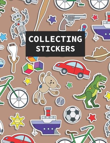 Collecting Stickers Sticker Journal, Blank Sticker Book Large Size 100 Pages