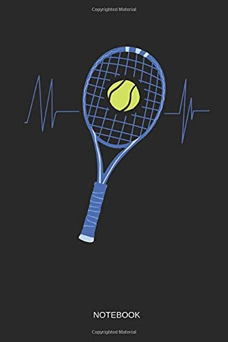 Tennis - Notebook: Heartbeat Tennis Notebook / Journal. Funny Tennis Accessories & Novelty Tennis Player Gift Idea.