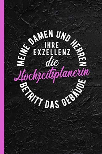 Meine Damen und Herren Ihre Exzellenz Die Hochzeitsplanerin Betritt das Gebäude Notizbuch, Journal Oder Tagebuch Für Beruf - Karo, Kariert