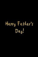 Happy Father's Day Black & Gold Lettering Father's Day Novelty Gift Ideas Thank You Gift for Stepdad, Funky Diary, Small Lined Journal