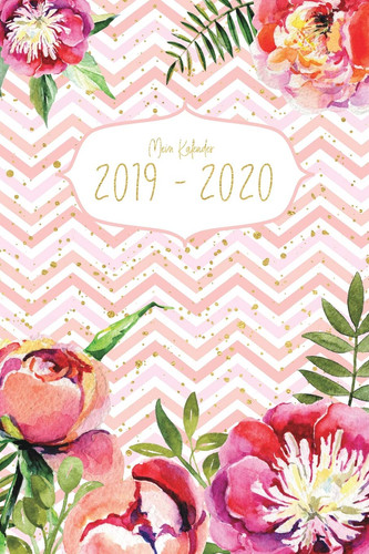 Mein Kalender 2019 - 2020: minimalistischer Jahreskalender - akademischer Kalender - Juli 2019 bis inkl. Juli 2020 - 1 Seite pro Woche - Aquarell ... 6 x 9 inch (ca. DIN A5) (German Edition)