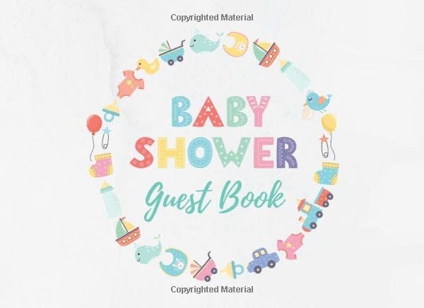 Baby Shower Guest Book Multi-Color Gender Neutral Keepsake Includes Fun Predictions, Advice for the Expectant Parents and Gift Log