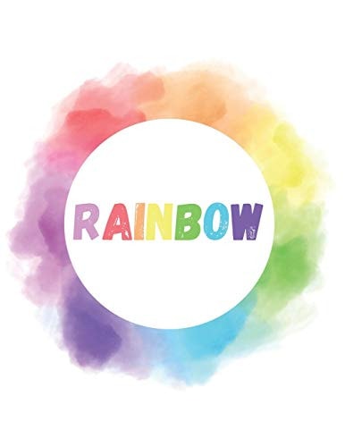 Rainbow Beautiful Rainbow Sketchbook for Adults/Children to Sketching, Whiting, Drawing, Journaling and Doodling, Large (8. 5x11 Inch. 21. 59x27. 94 Cm. ) 120 Blank Pages (PURPLE&RED&ORANGE&GREEN Pattern)