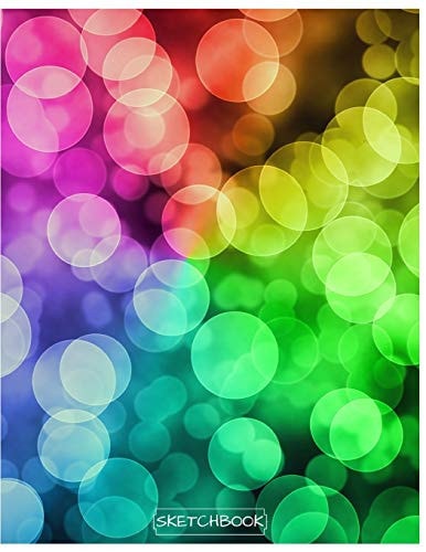 Sketchbook Beautiful Rainbow Sketchbook for Adults/Children to Sketching, Whiting, Drawing, Journaling and Doodling, Large (8. 5x11 Inch. 21. 59x27. 94 Cm. ) 120 Blank Pages (PINK&BLUE&GREEN&RED Pattern)
