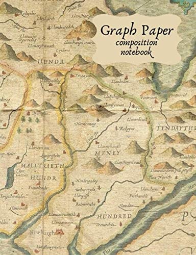 Graph Paper Composition Notebook: RPG Blank Quad Ruled Graph Paper for Role Playing Games - 120 pages cream paper - Vintage Map Cover