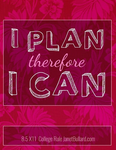 I Plan Therefore I Can A College Rule Lined Composition Notebook