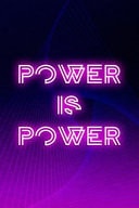 Power Is Power Blank Lined Notebook ( Vaporwave ) Purple