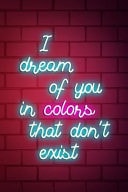 I Dream Of You In Colors That Don't Exist Blank Lined Notebook ( Vaporwave ) Red