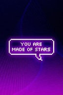 You Are Made Of Stars Blank Lined Notebook ( Vaporwave ) Purple
