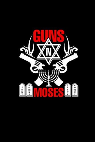 Guns N Moses: Jewish Notebook | Funny Israeli Army Rock Journal Mini Notepad (6” X 9”)