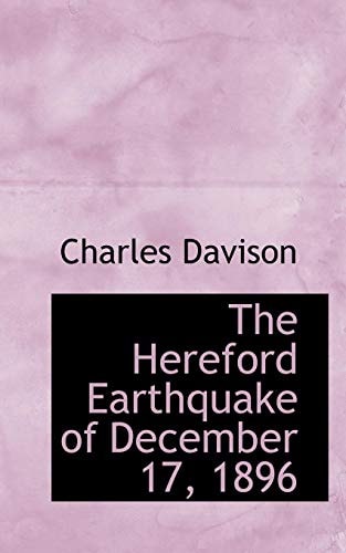 The Hereford Earthquake of December 17, 1896