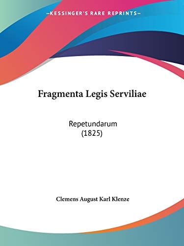 Fragmenta Legis Serviliae Repetundarum (1825)