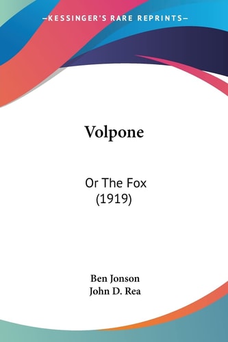 Volpone Or The Fox