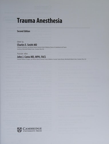 Trauma Anesthesia