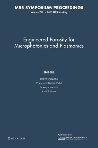 Engineered Porosity for Microphotonics and Plasmonics: Volume 797
