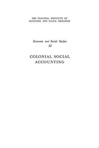 Colonial Social Accounting