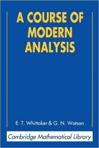 Course Of Modern Analysis