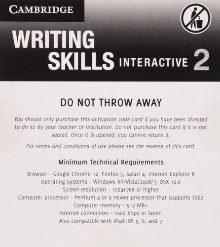 Grammar and Beyond Level 2 Writing Skills Interactive (Standalone for Students) Via Activation Code Card