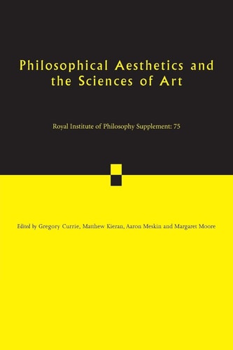 Philosophical Aesthetics and the Sciences of Art