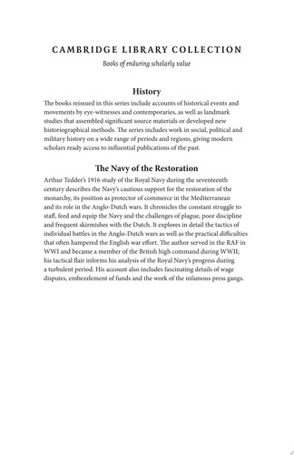 The Navy of the Restoration from the Death of Cromwell to the Treaty of Breda Its Work, Growth and Influence