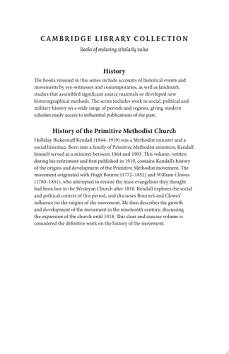 History of the Primitive Methodist Church