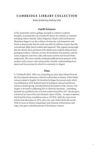 Etna A History of the Mountain and Its Eruptions