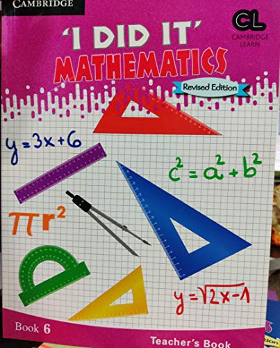 'I Did It' Mathematics Level 6 Teacher's Book with TRP+