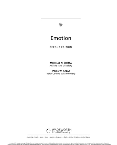 Edition published by Wadsworth Cengage Learning