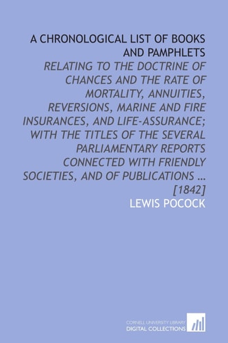 A chronological list of books and pamphlets