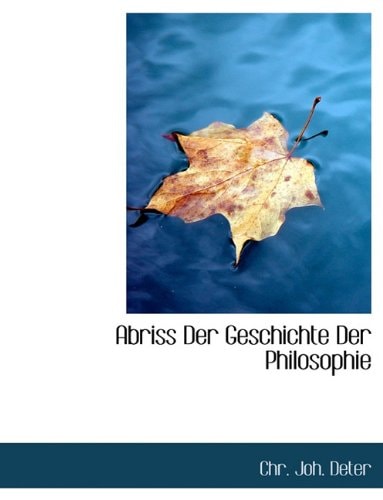 Abriss Der Geschichte Der Philosophie