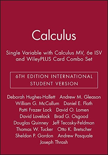 Calculus: Single Variable 6e International Student Version with Calculus MV 6e ISV and WileyPLUS Card Combo Set
