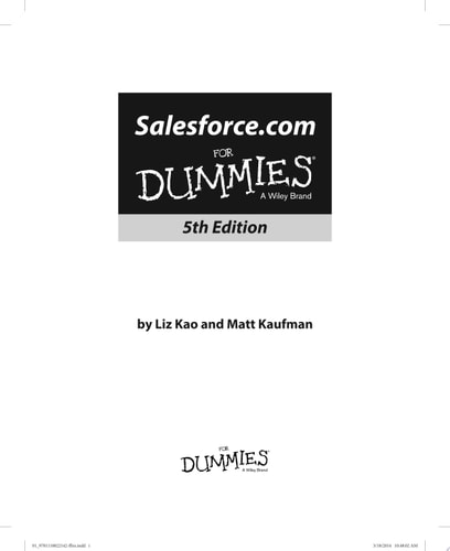 Salesforce.com For Dummies