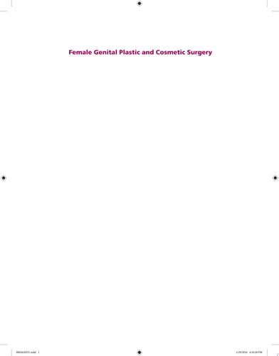 Female Genital Plastic and Cosmetic Surgery
