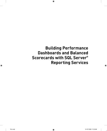Building Performance Dashboards and Balanced Scorecards with SQL Server Reporting Services