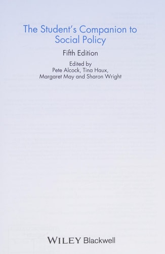 The Student's Companion to Social Policy