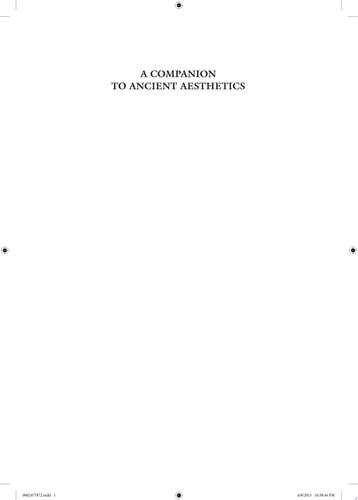 A Companion to Ancient Aesthetics