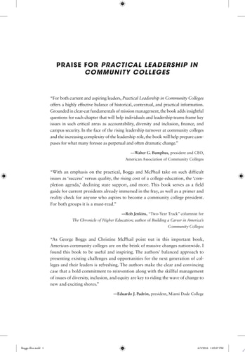 Practical Leadership in Community Colleges Navigating Today's Challenges