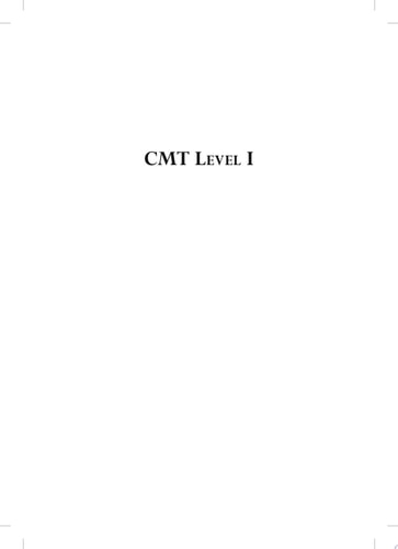 CMT Level I 2016 An Introduction to Technical Analysis
