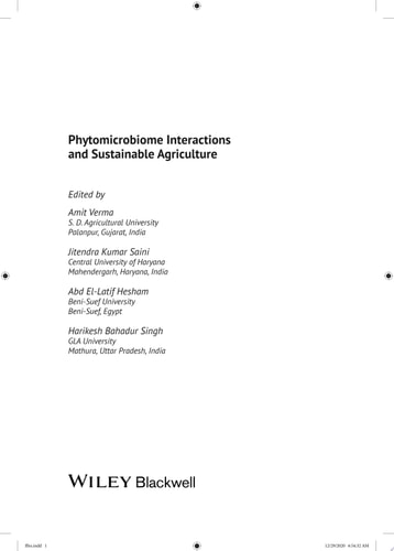 Phytomicrobiome Interactions and Sustainable Agriculture