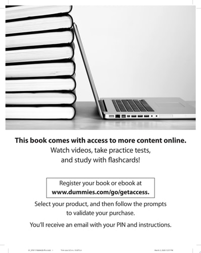 2020 / 2021 ASVAB For Dummies with Online Practice, Book + 7 Practice Tests Online + Flashcards + Video