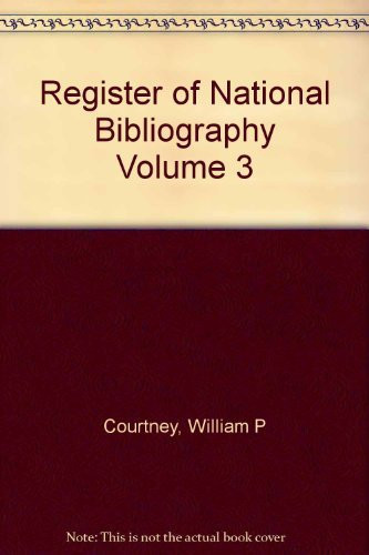 Register of National Bibliography Volume 3