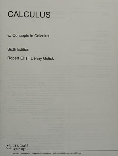Calculus W/ Concepts in Calculus