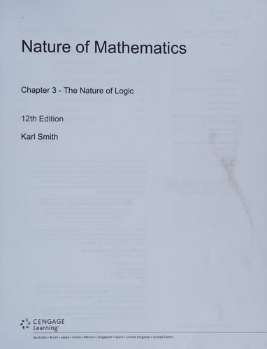 Nature of Mathematics - Chapter 3: The Nature of Logic