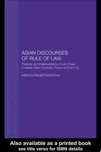 Asian Discourses of Rule of Law