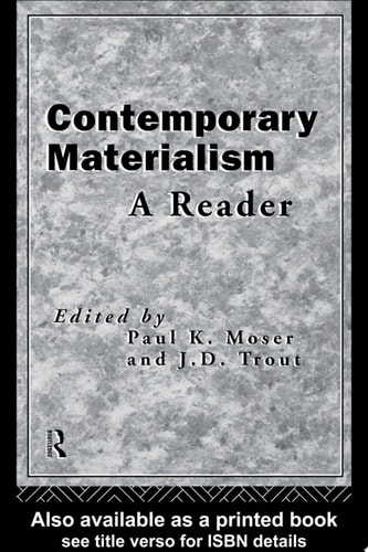 Contemporary Materialism A Reader